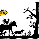 Postkarte "Die Bremer Stadtmusikanten"